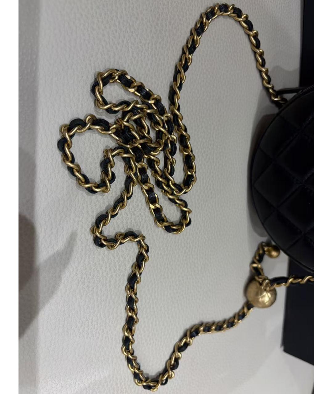 CHANEL Черная кожаная сумка через плечо, фото 4