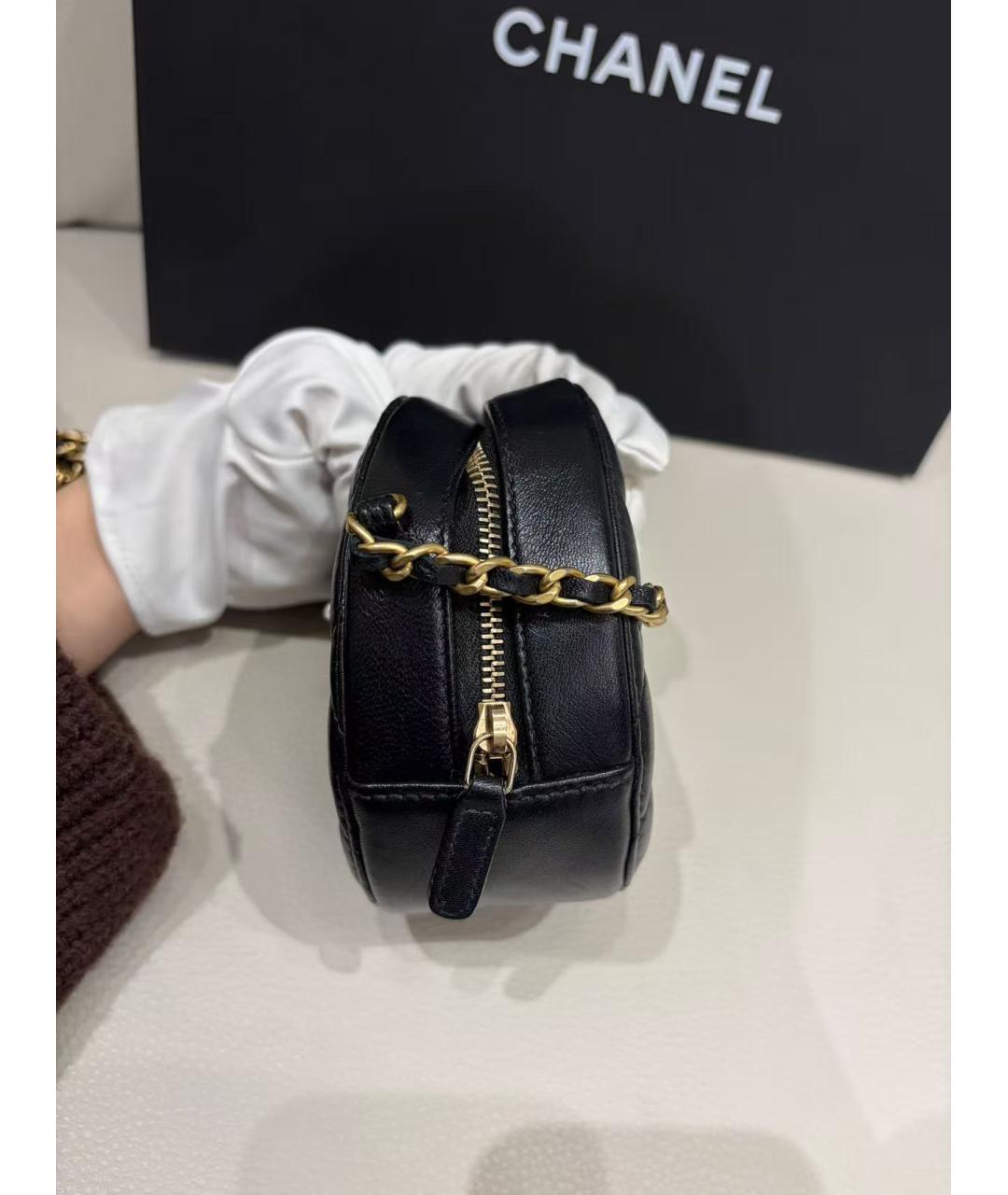 CHANEL Черная кожаная сумка через плечо, фото 7