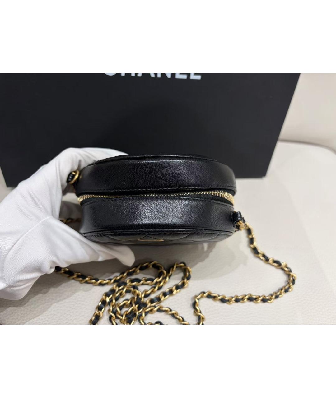 CHANEL Черная кожаная сумка через плечо, фото 5