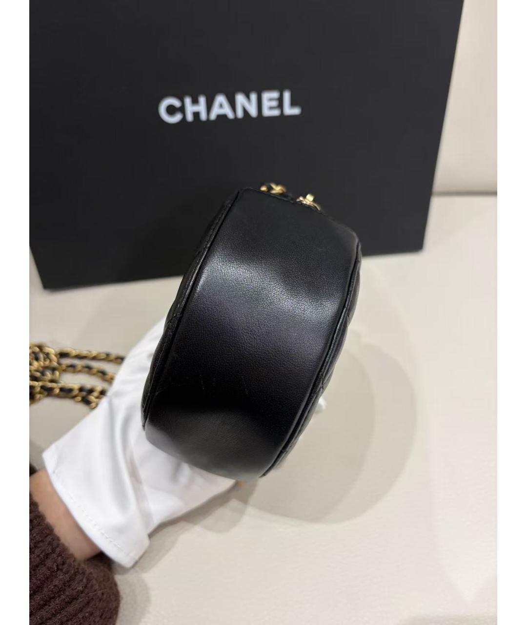 CHANEL Черная кожаная сумка через плечо, фото 8