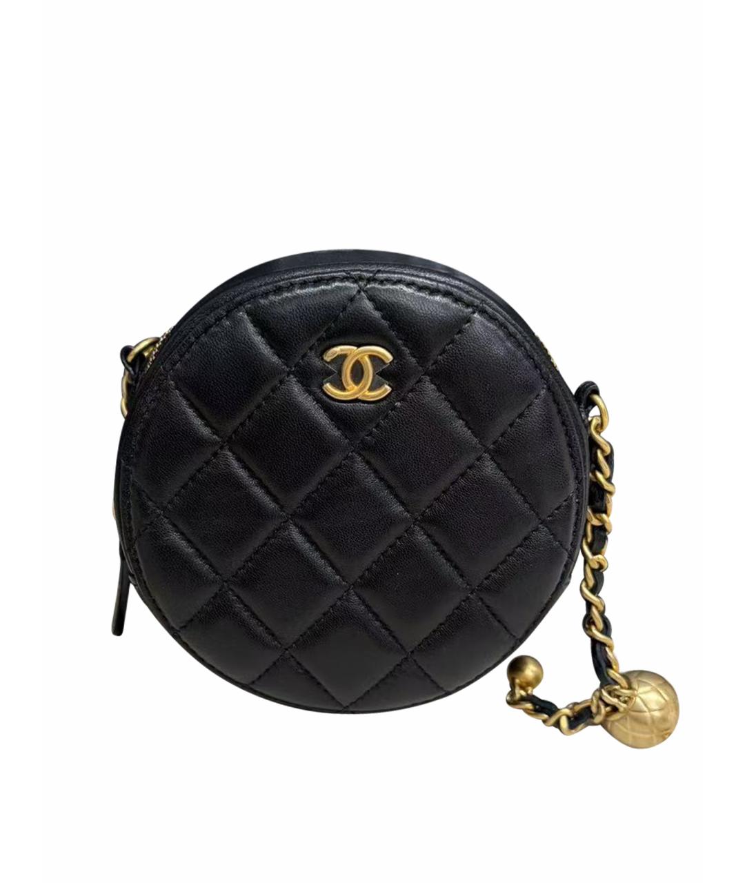 CHANEL Черная кожаная сумка через плечо, фото 1