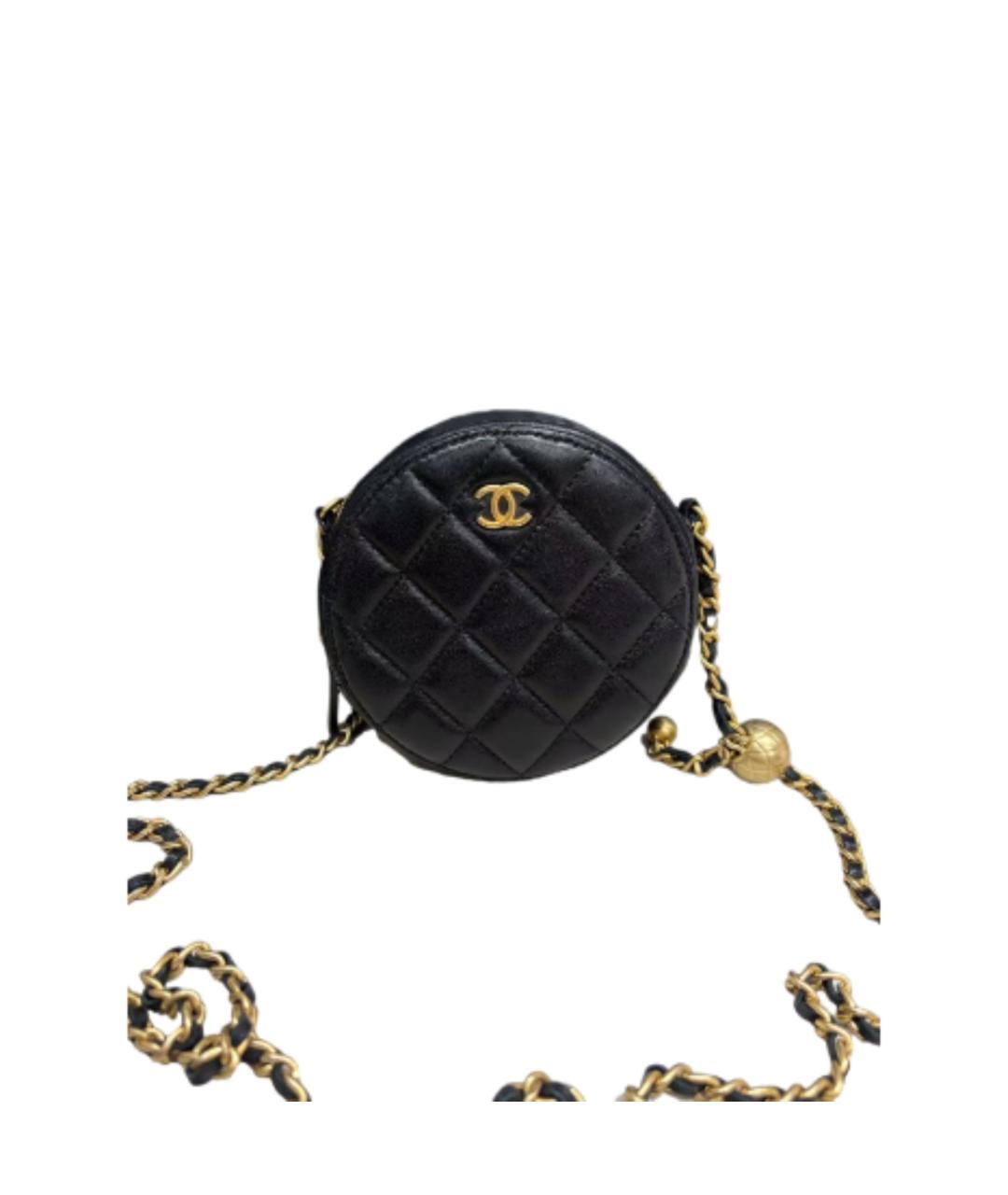 CHANEL Черная кожаная сумка через плечо, фото 2