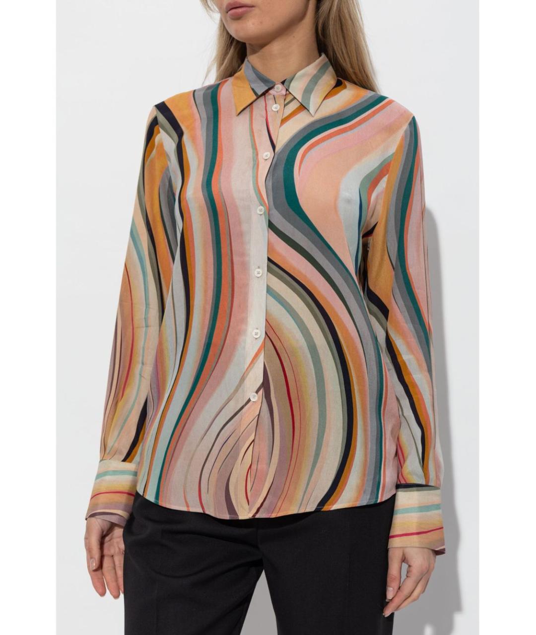 PS BY PAUL SMITH Мульти шелковая рубашка, фото 2