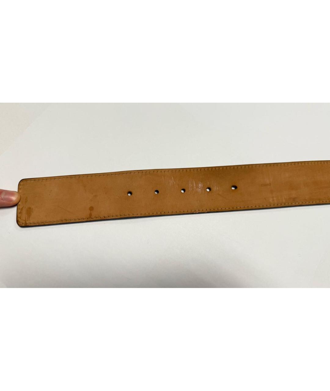 LOUIS VUITTON Черный кожаный ремень, фото 6