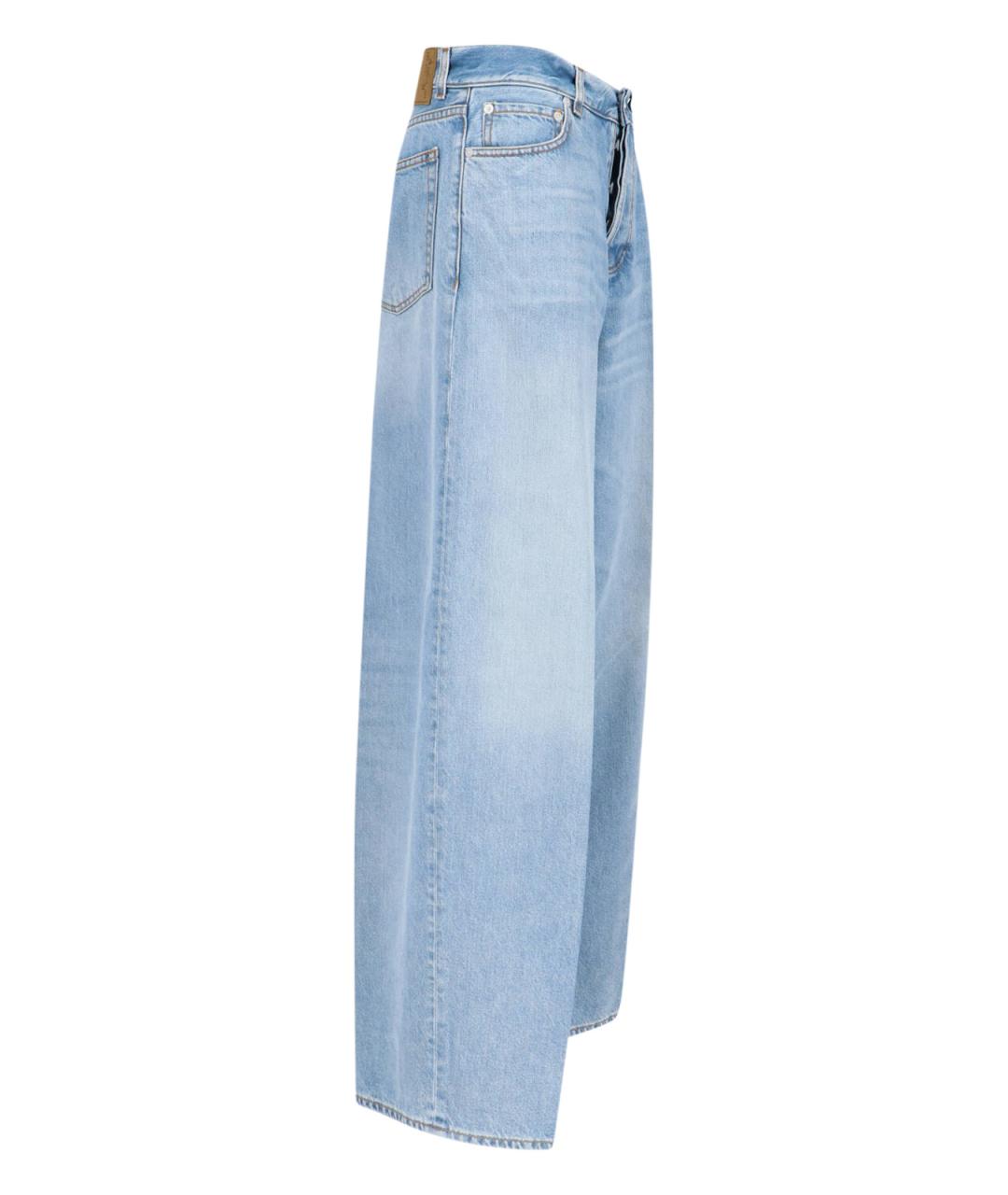 HAIKURE Голубые хлопковые прямые джинсы, фото 3