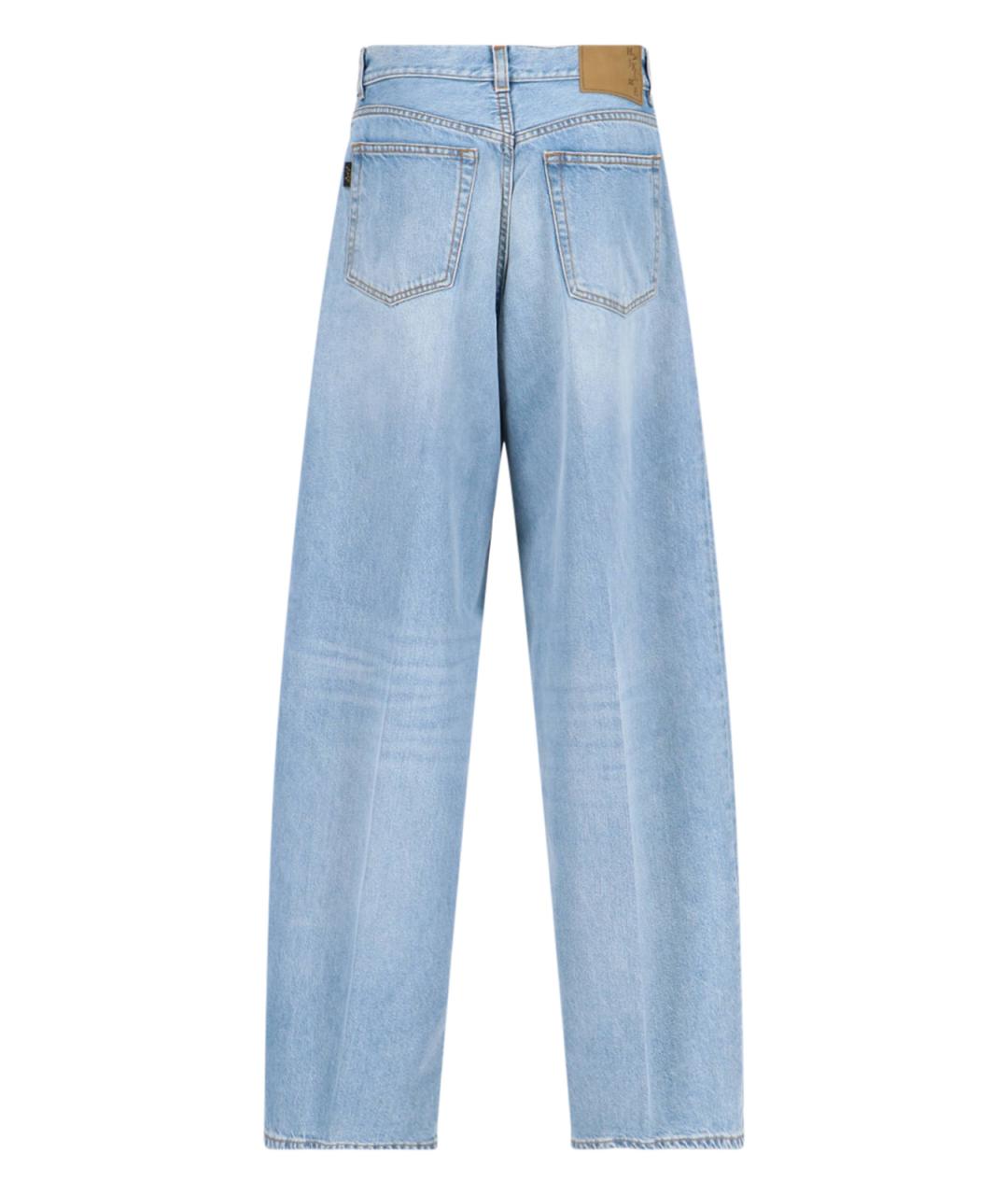 HAIKURE Голубые хлопковые прямые джинсы, фото 2