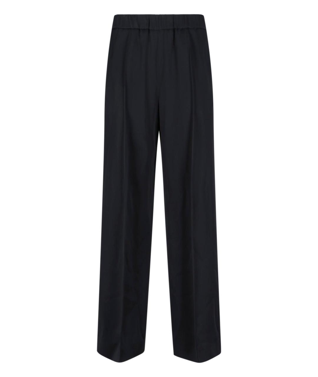 JIL SANDER Черные ацетатные прямые брюки, фото 1