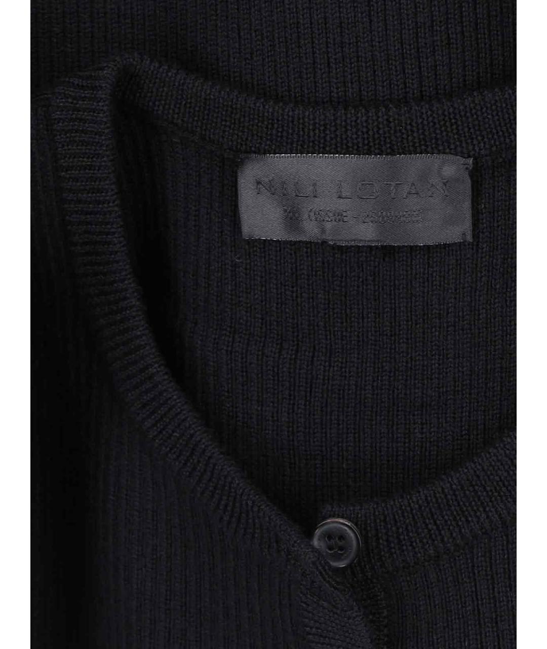 NILI LOTAN Черное шерстяное платье, фото 5