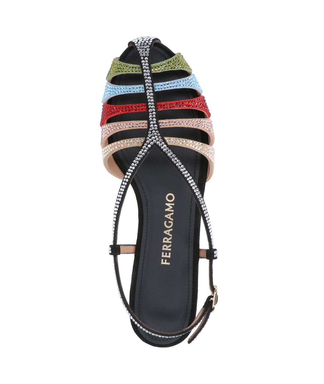 FERRAGAMO Мульти кожаные сандалии, фото 5