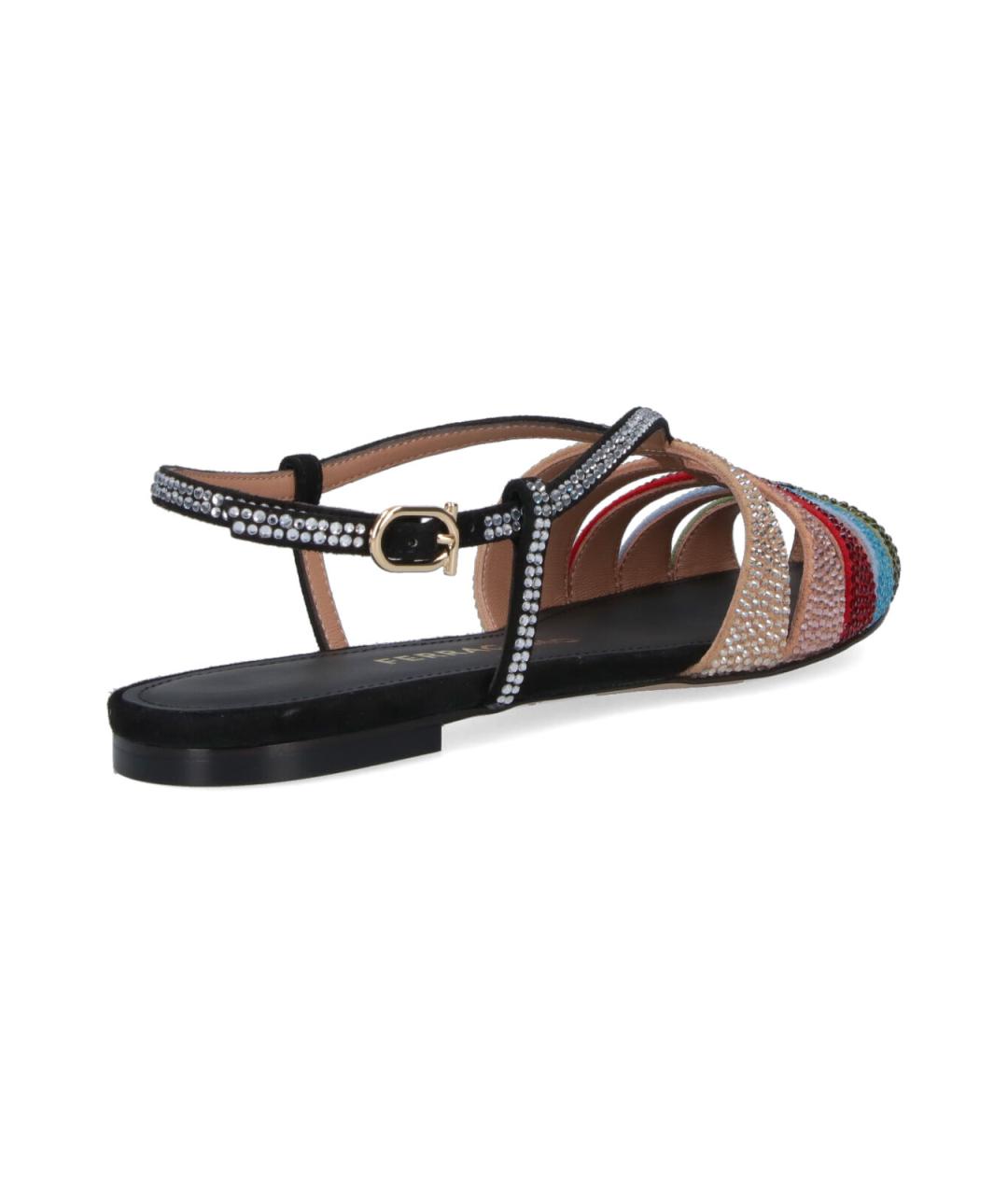 FERRAGAMO Мульти кожаные сандалии, фото 4