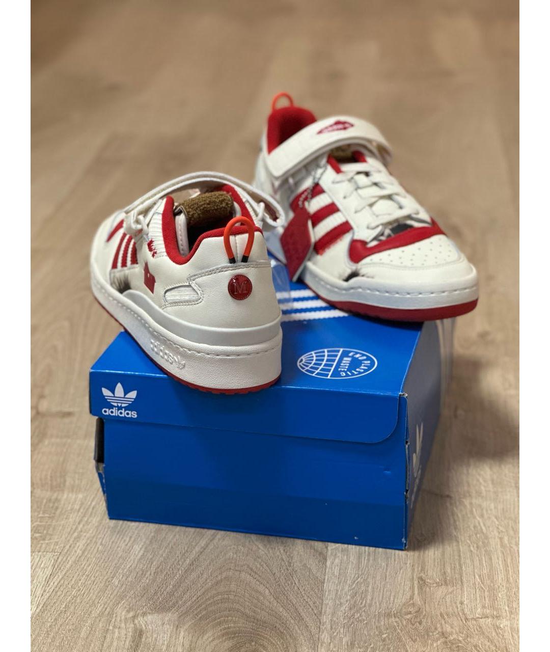 ADIDAS Бежевые кожаные низкие кроссовки / кеды, фото 4