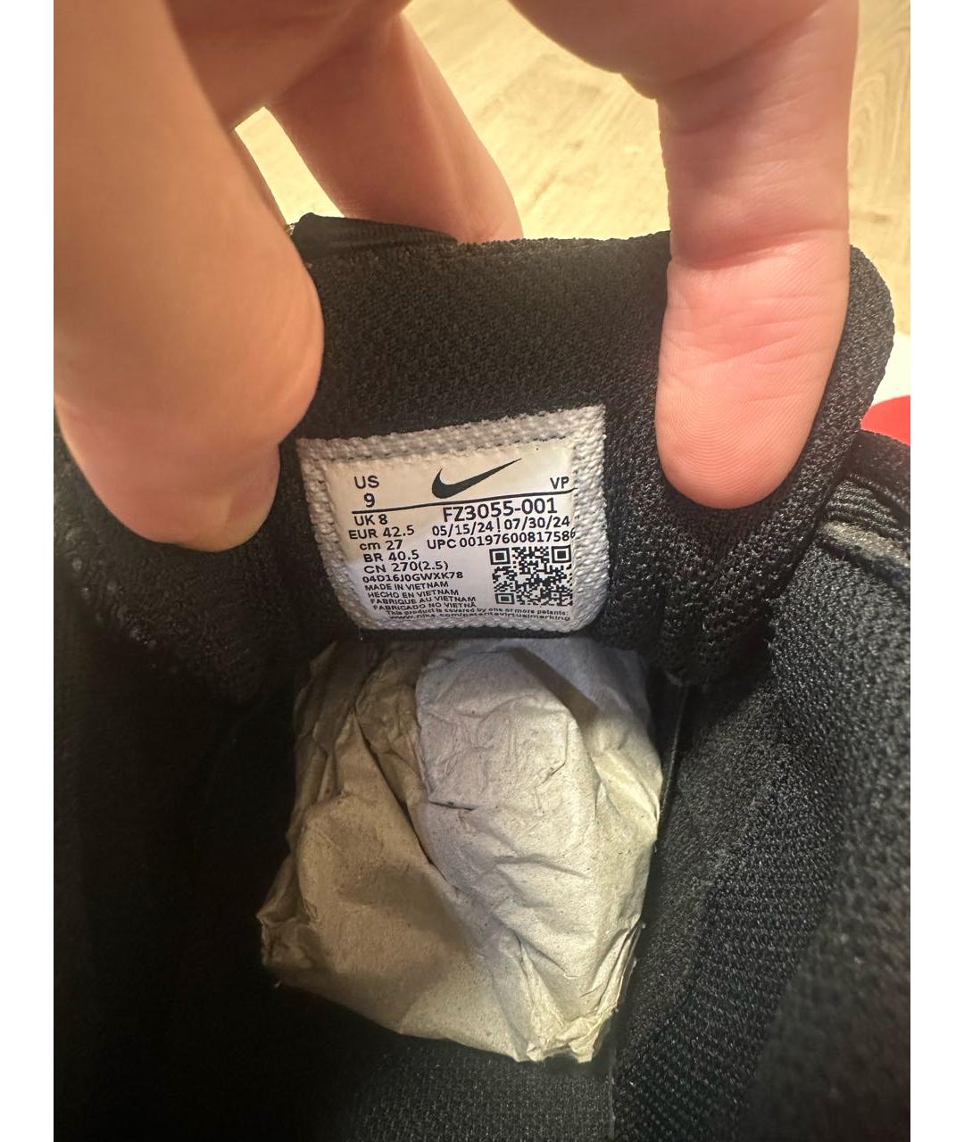 NIKE Черные нубуковые низкие кроссовки / кеды, фото 6