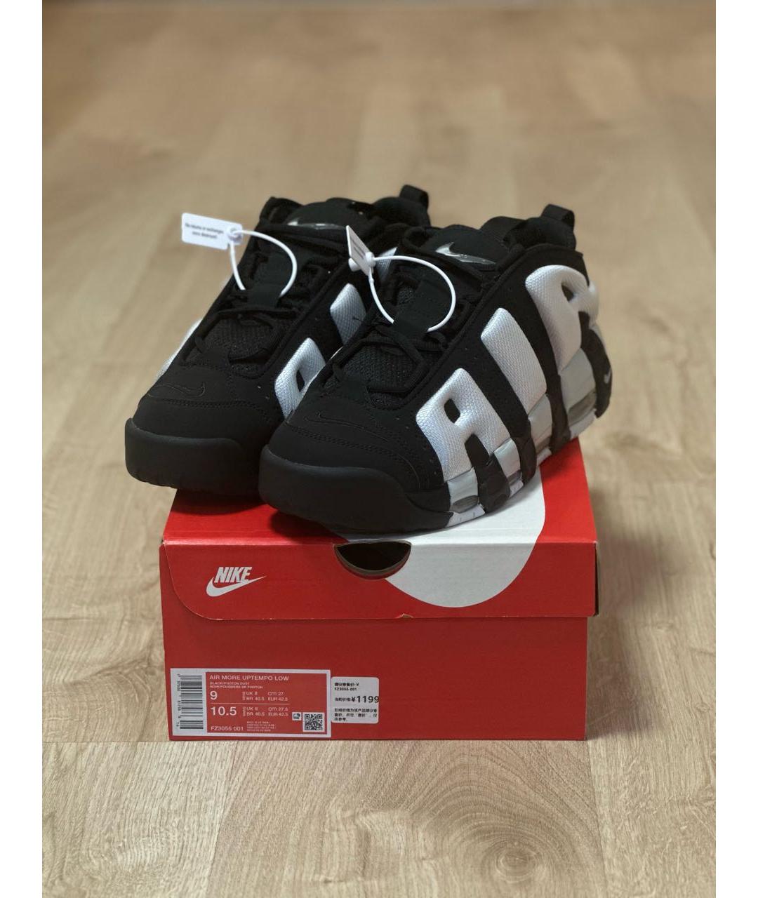 NIKE Черные нубуковые низкие кроссовки / кеды, фото 2