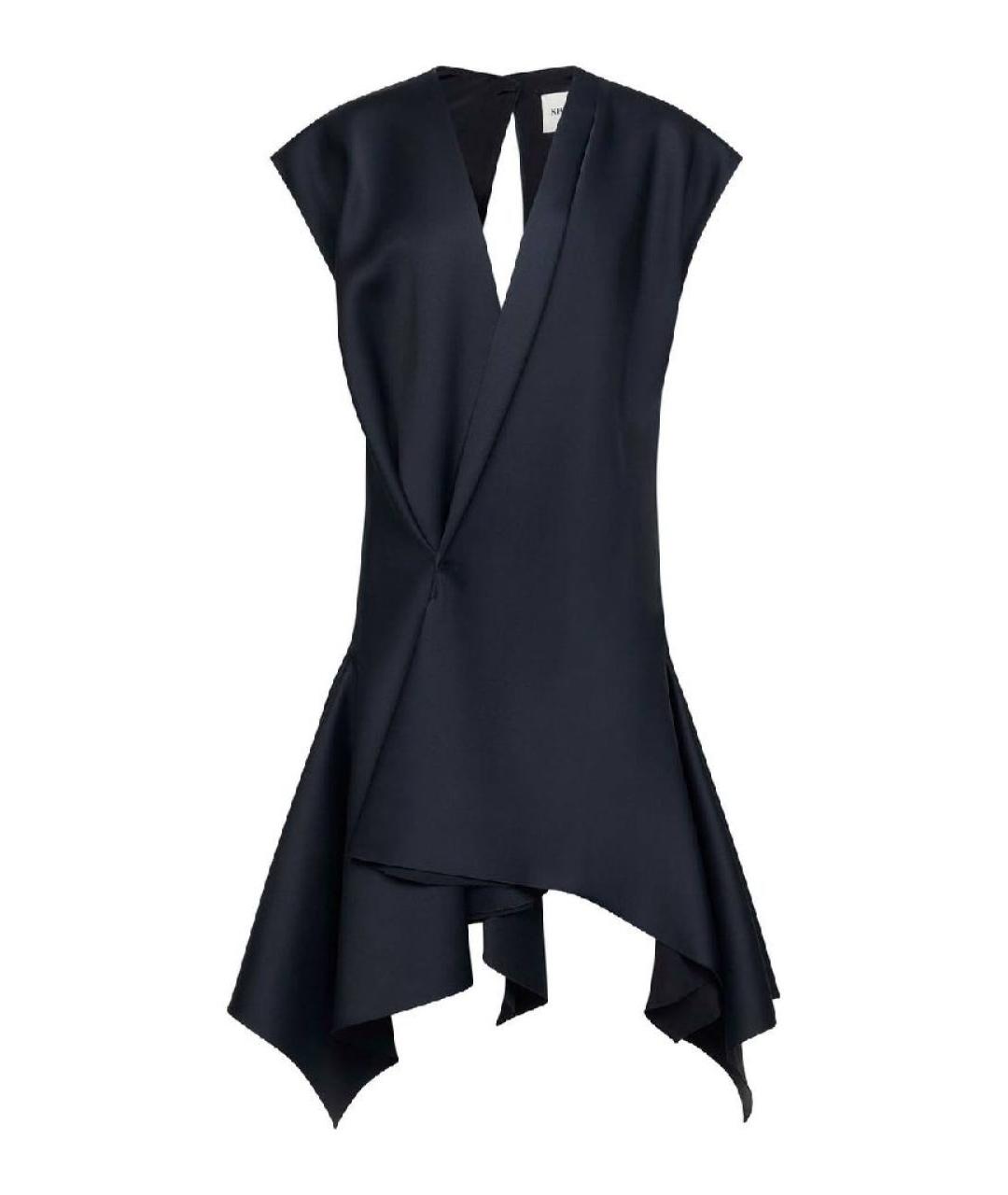 KHAITE Черное шелковое коктейльное платье, фото 1