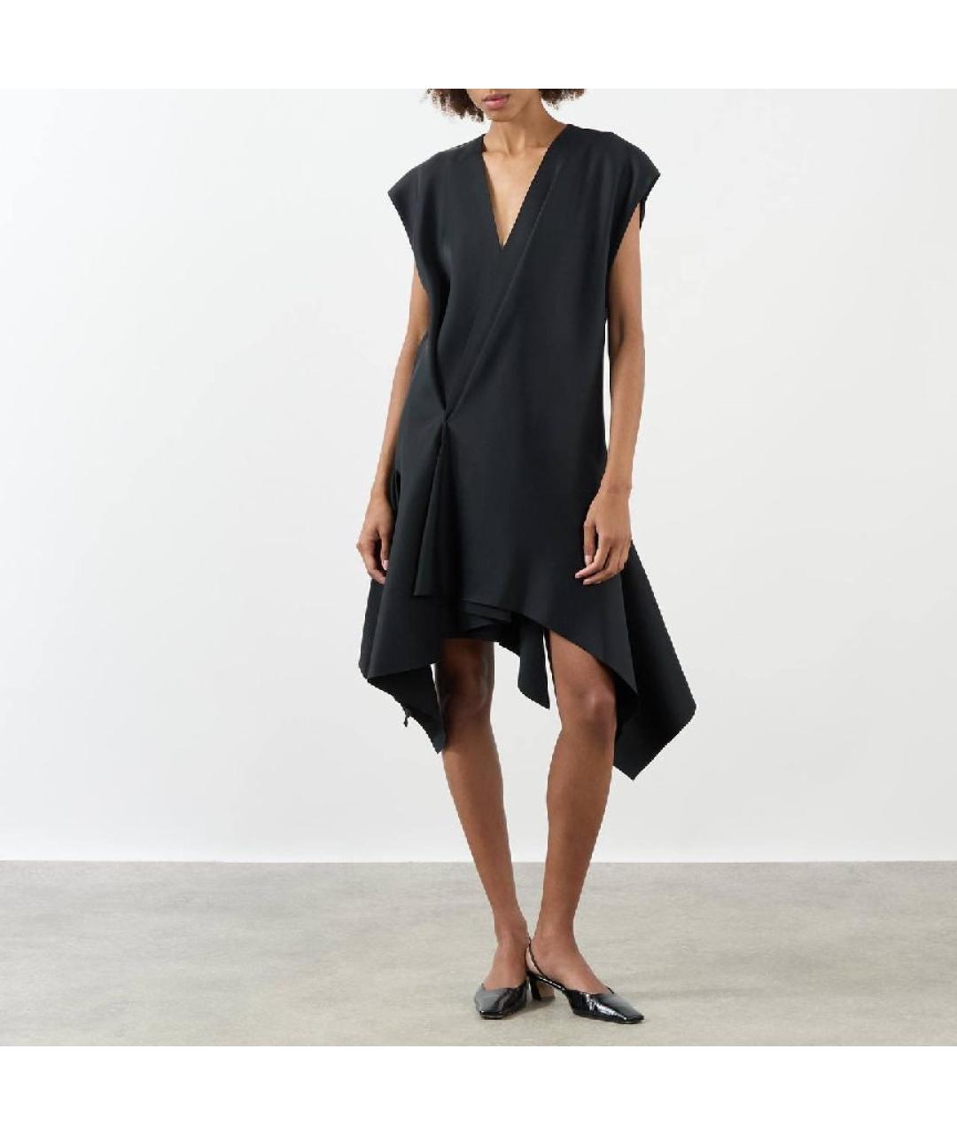 KHAITE Черное шелковое коктейльное платье, фото 4