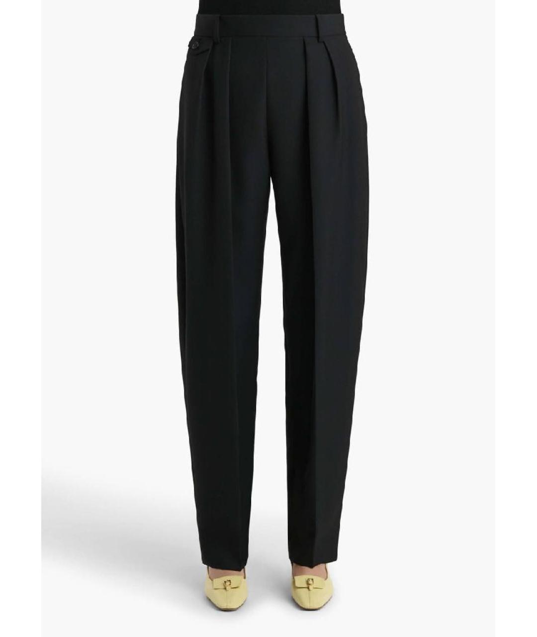 KHAITE Черные шерстяные брюки узкие, фото 4