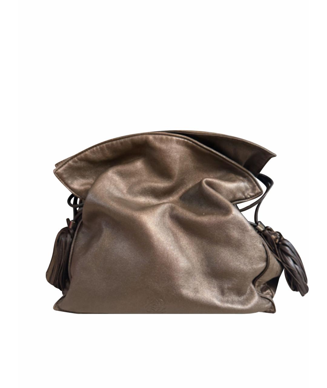 LOEWE Коричневая кожаная сумка тоут, фото 1