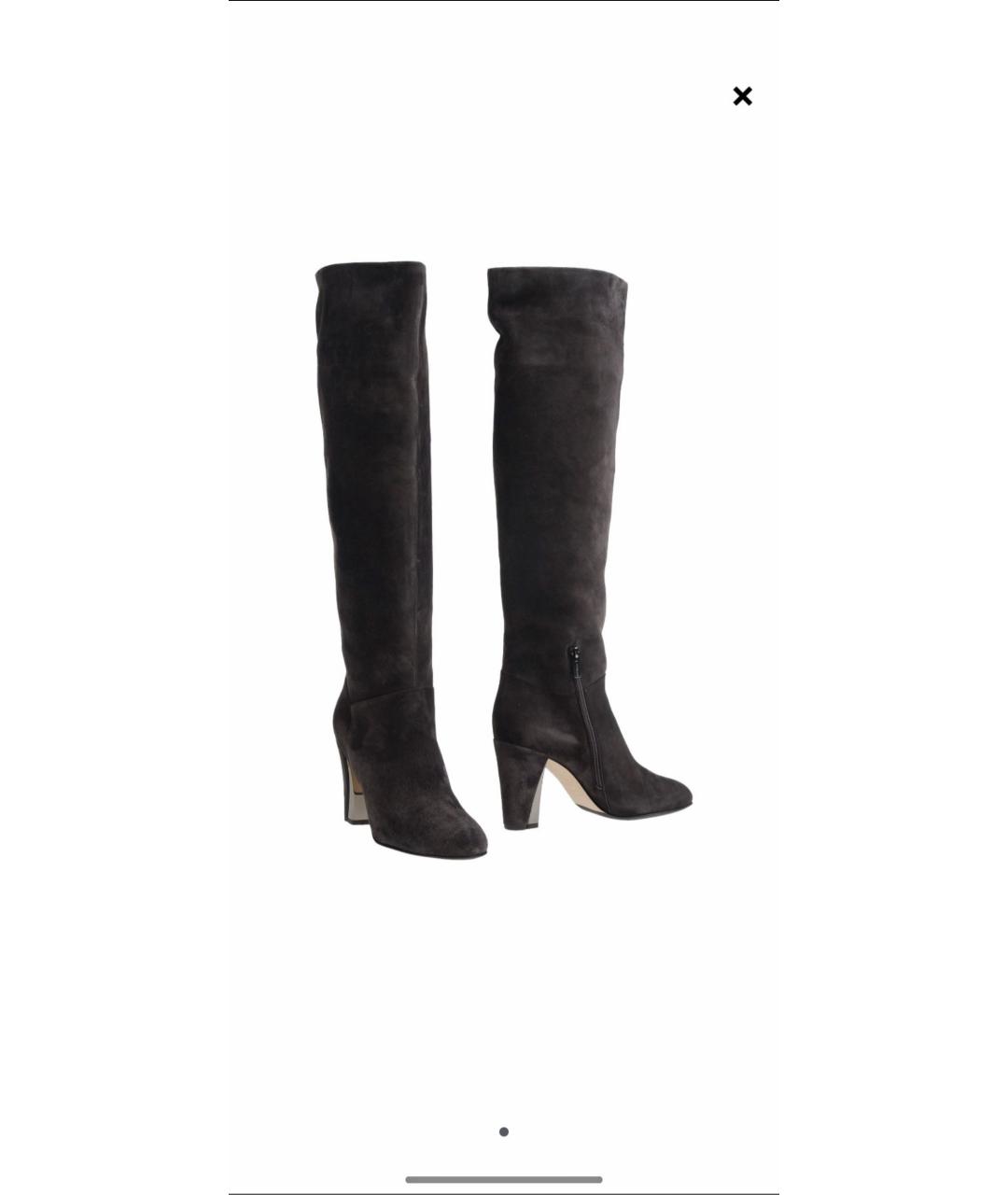 LE SILLA Коричневые замшевые сапоги, фото 2