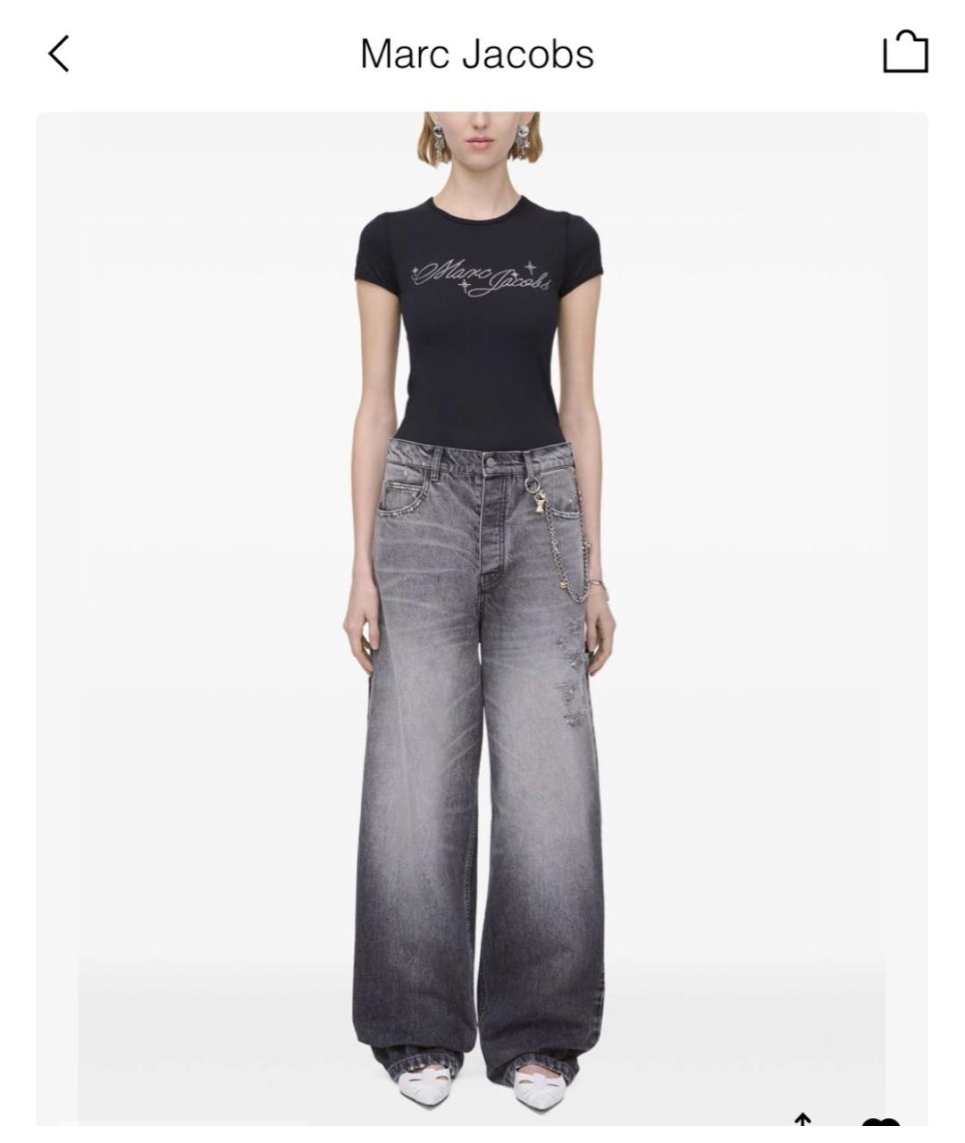 032C Серые хлопковые прямые джинсы, фото 4