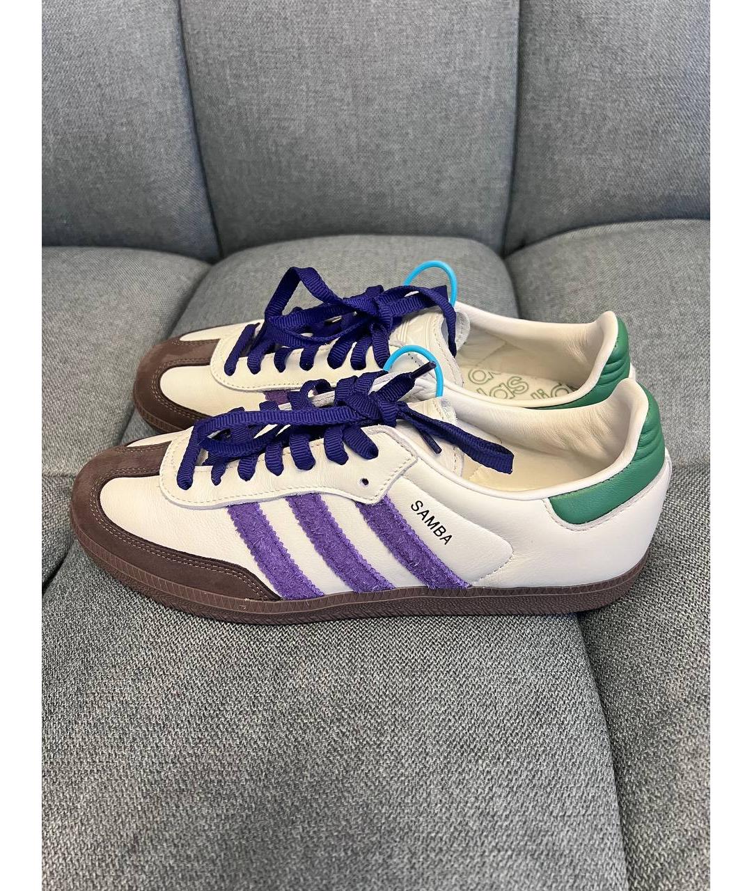 ADIDAS Белые кожаные низкие кроссовки / кеды, фото 8