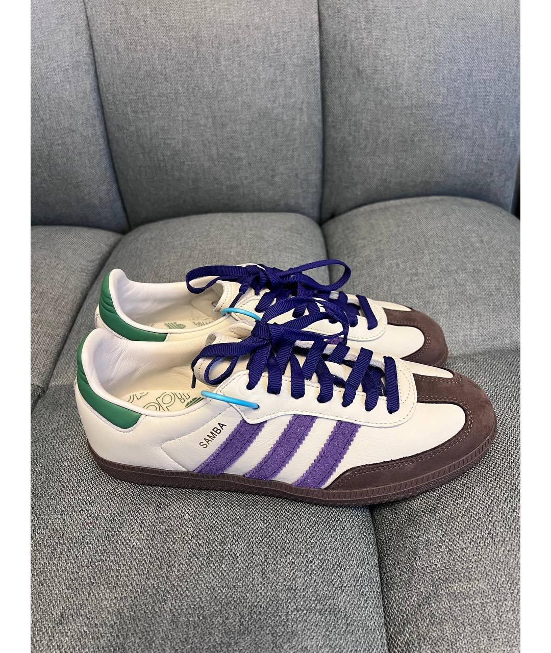 ADIDAS Белые кожаные низкие кроссовки / кеды, фото 6