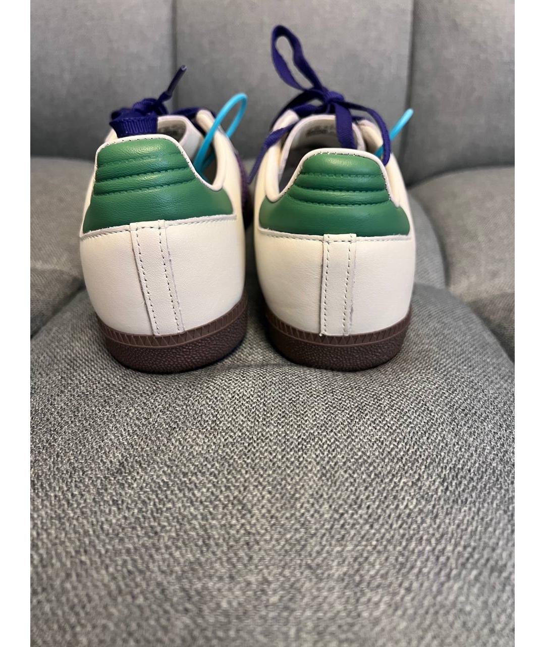 ADIDAS Белые кожаные низкие кроссовки / кеды, фото 5