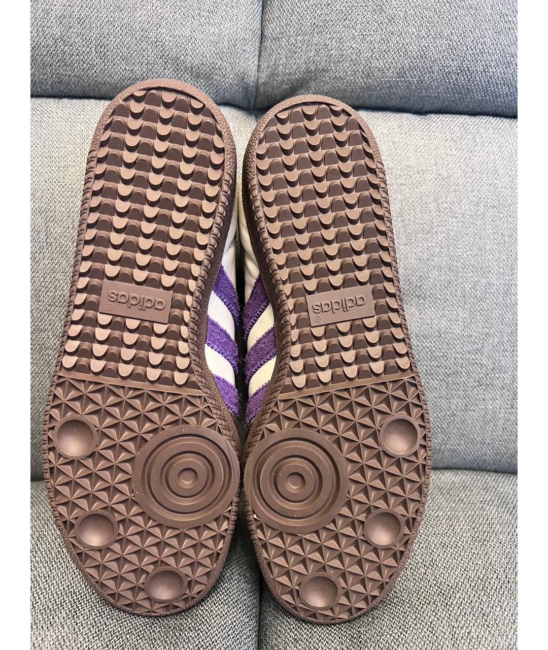 ADIDAS Белые кожаные низкие кроссовки / кеды, фото 2