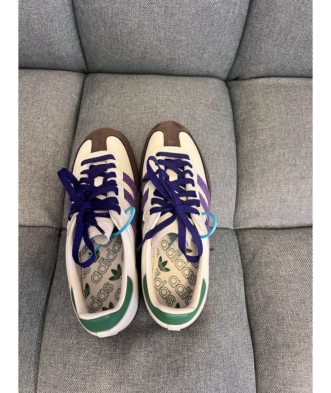 ADIDAS Белые кожаные низкие кроссовки / кеды, фото 4