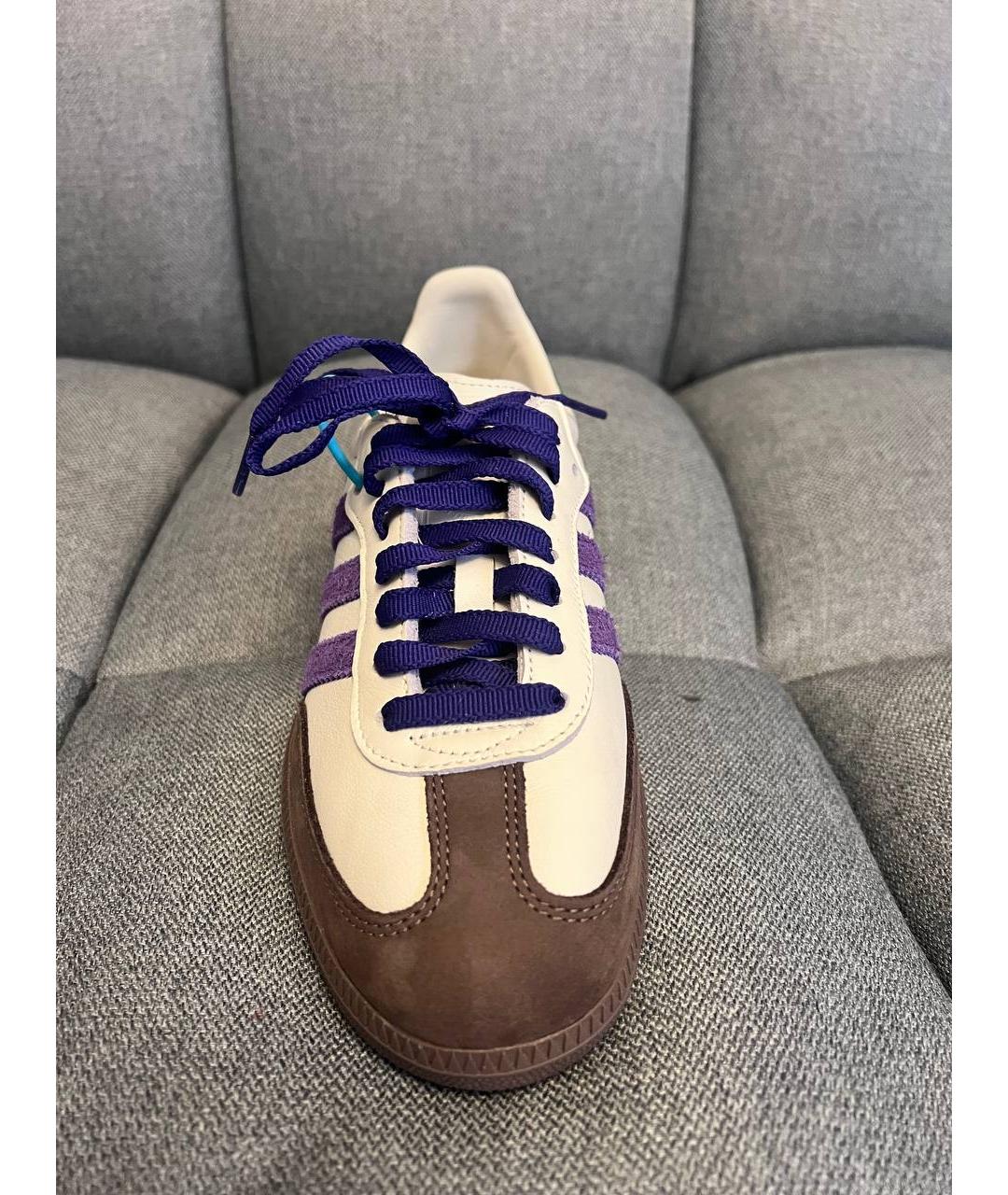 ADIDAS Белые кожаные низкие кроссовки / кеды, фото 9