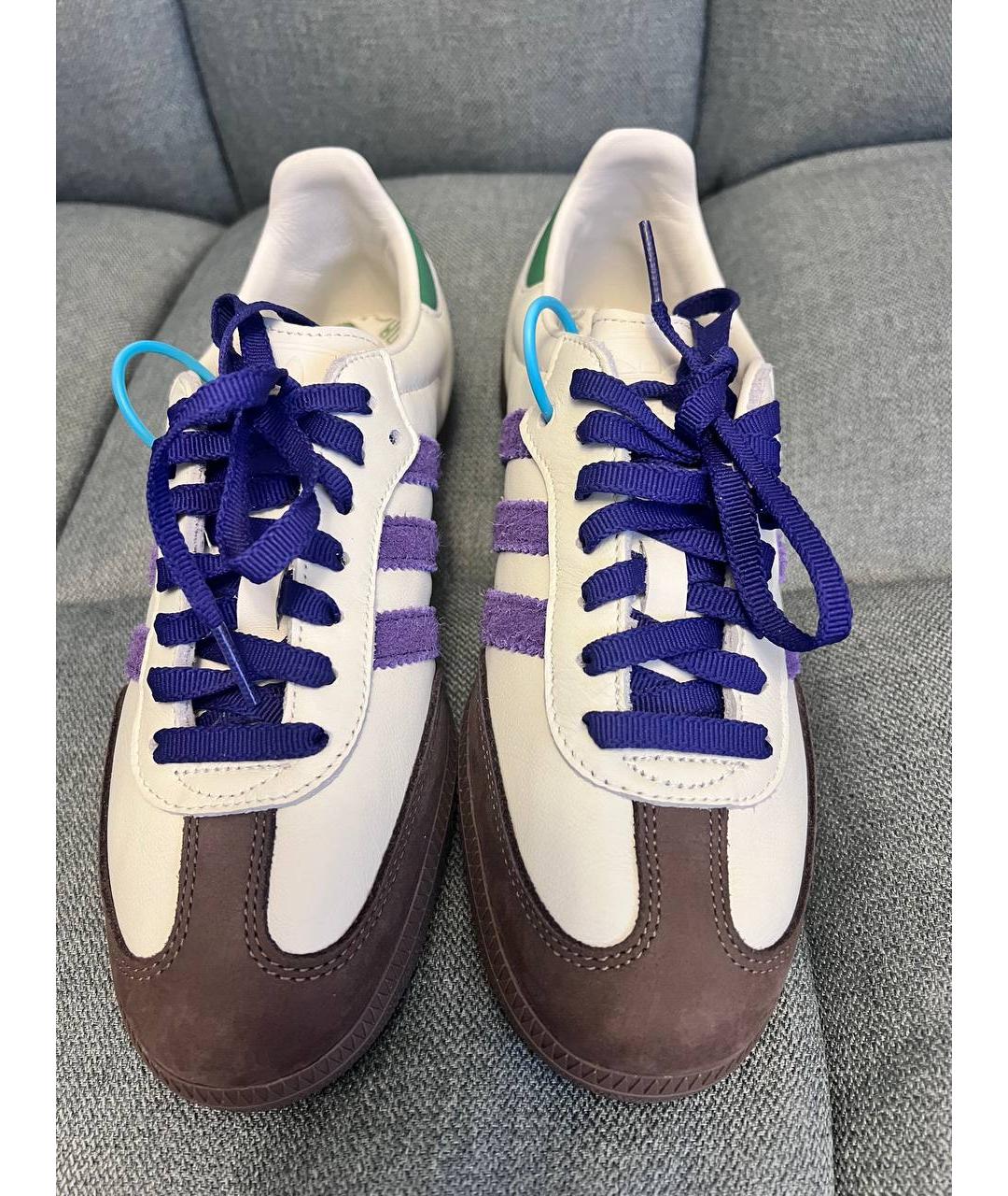 ADIDAS Белые кожаные низкие кроссовки / кеды, фото 3