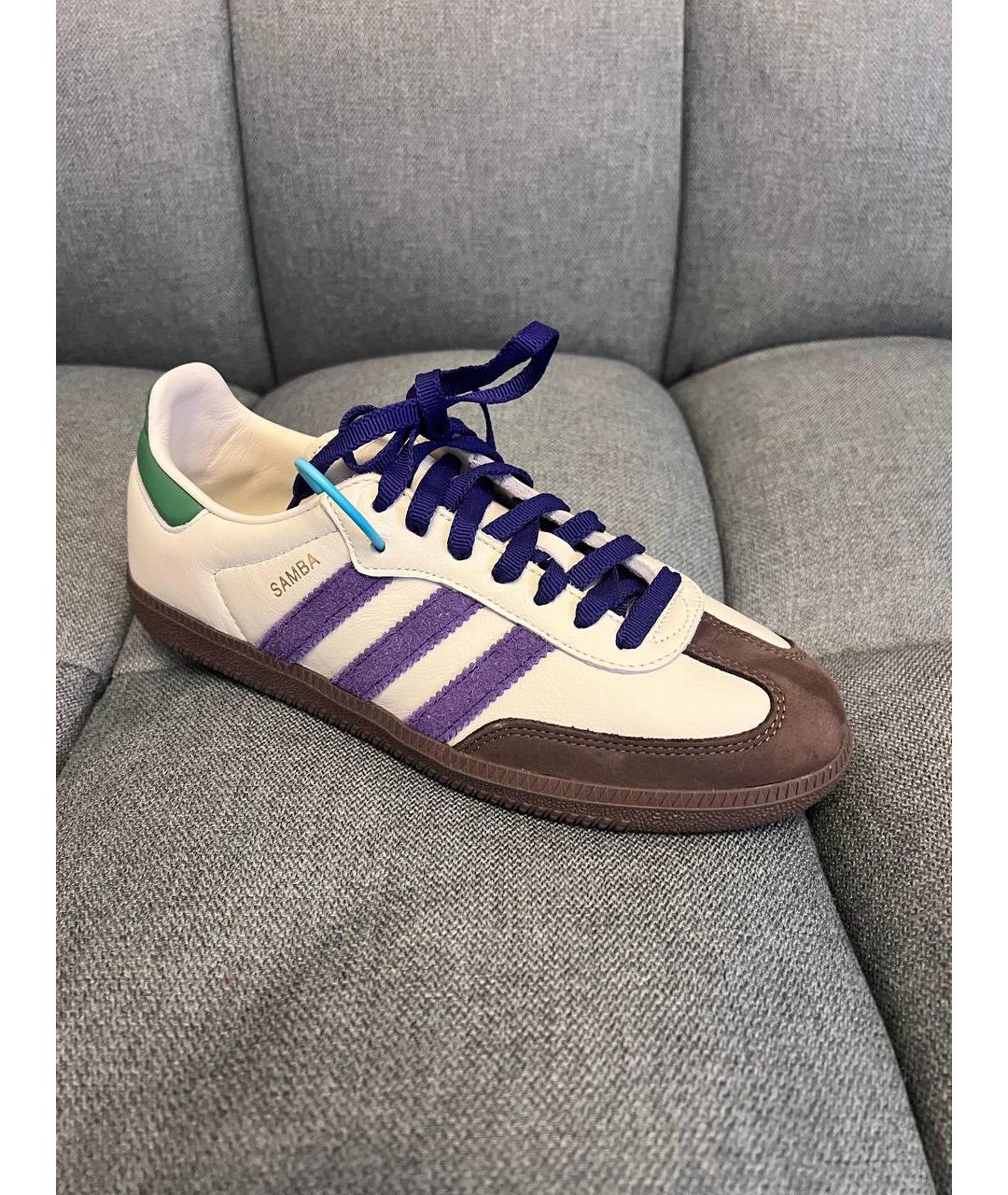 ADIDAS Белые кожаные низкие кроссовки / кеды, фото 10