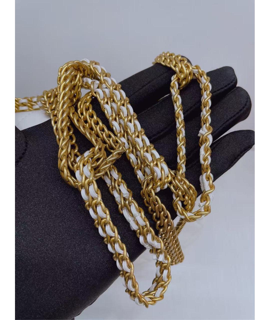 CHANEL Белая кожаная сумка через плечо, фото 4