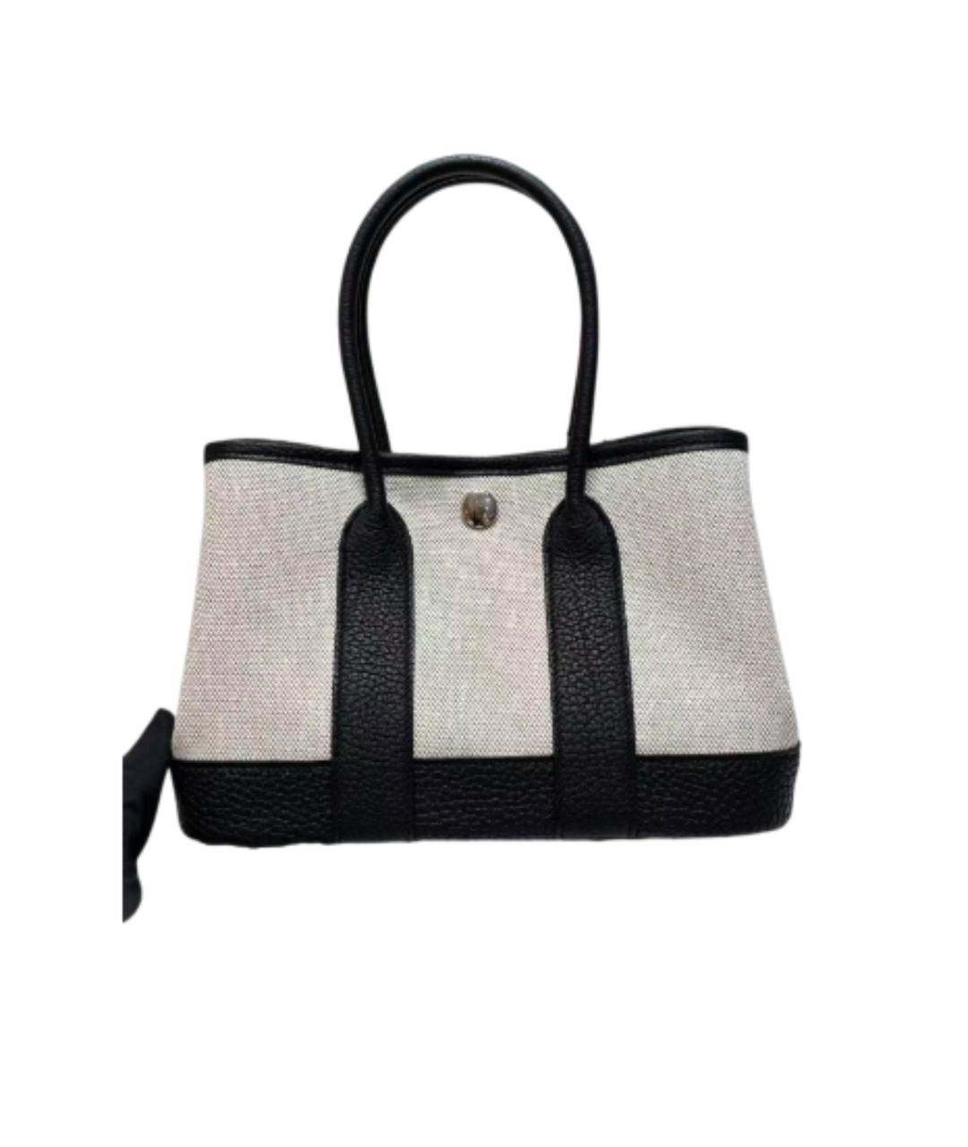 HERMES Черная кожаная сумка с короткими ручками, фото 8