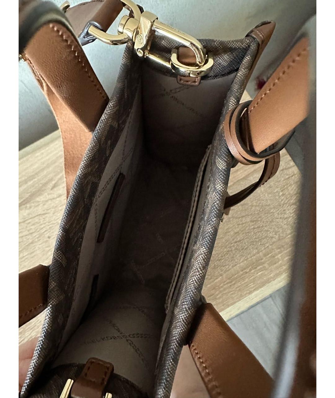 MICHAEL KORS Коричневая сумка тоут из искусственной кожи, фото 4