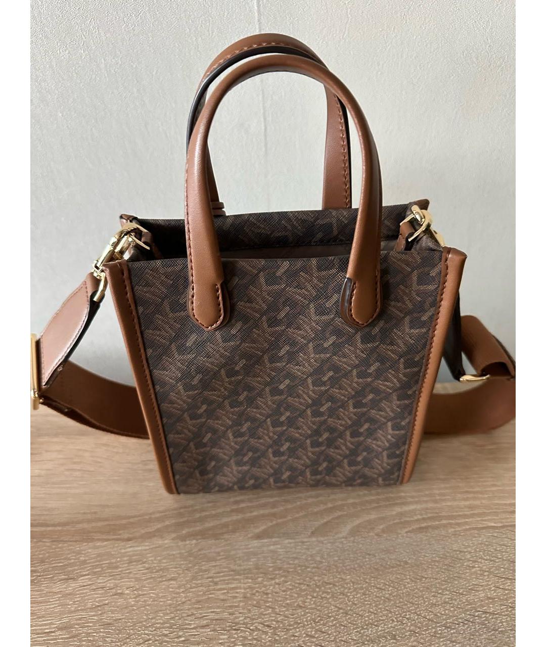 MICHAEL KORS Коричневая сумка тоут из искусственной кожи, фото 3