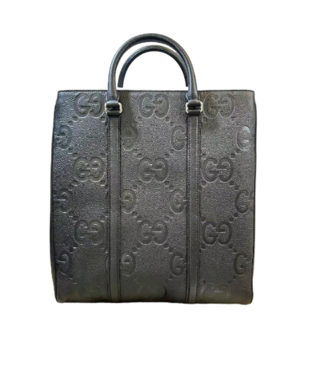 GUCCI Черная кожаная сумка с короткими ручками, фото 5