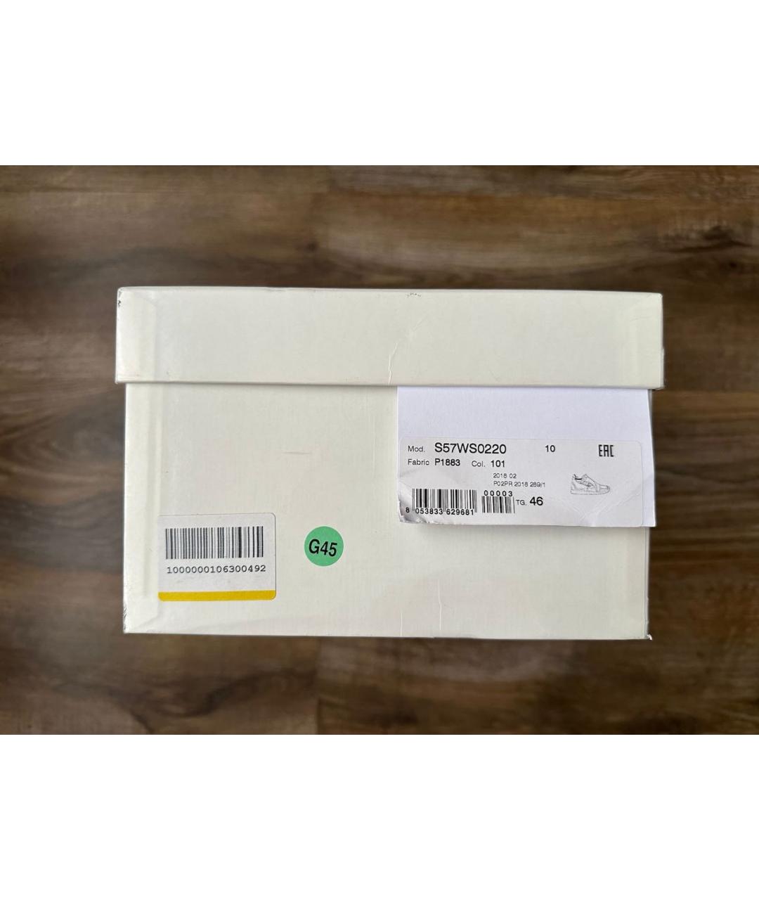 MAISON MARGIELA Белые кожаные низкие кроссовки / кеды, фото 7