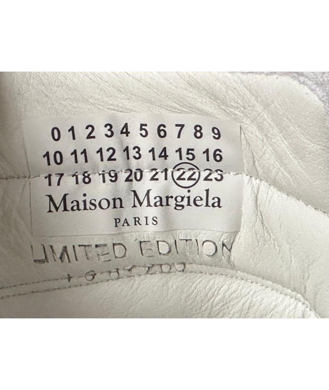 MAISON MARGIELA Белые кожаные низкие кроссовки / кеды, фото 6