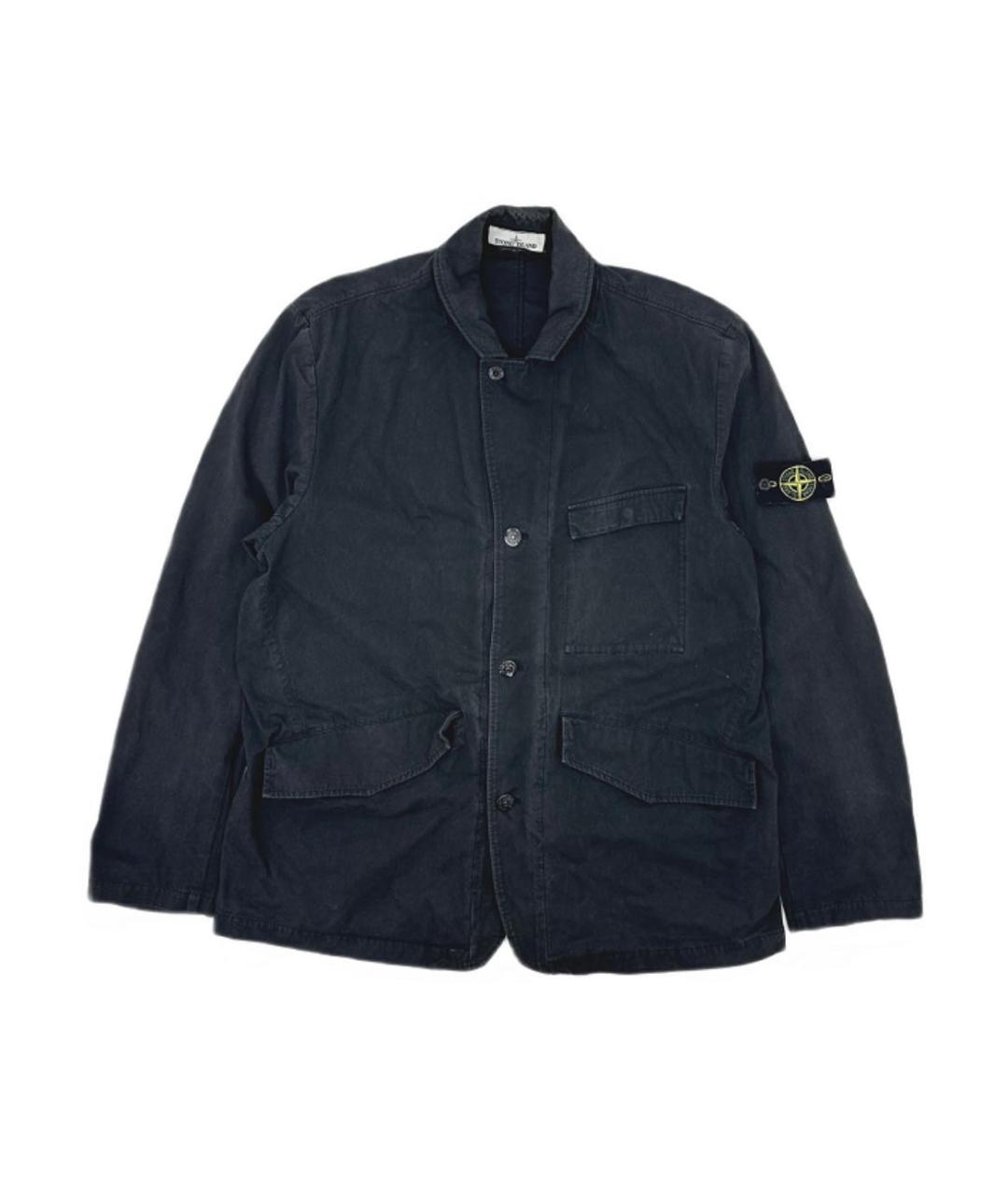 STONE ISLAND Черная хлопковая куртка, фото 8