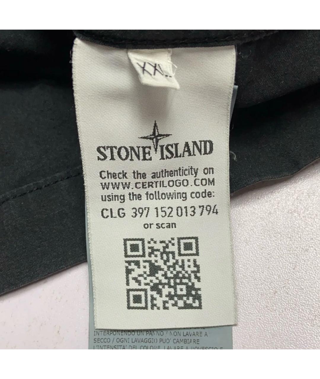 STONE ISLAND Черная хлопковая куртка, фото 7