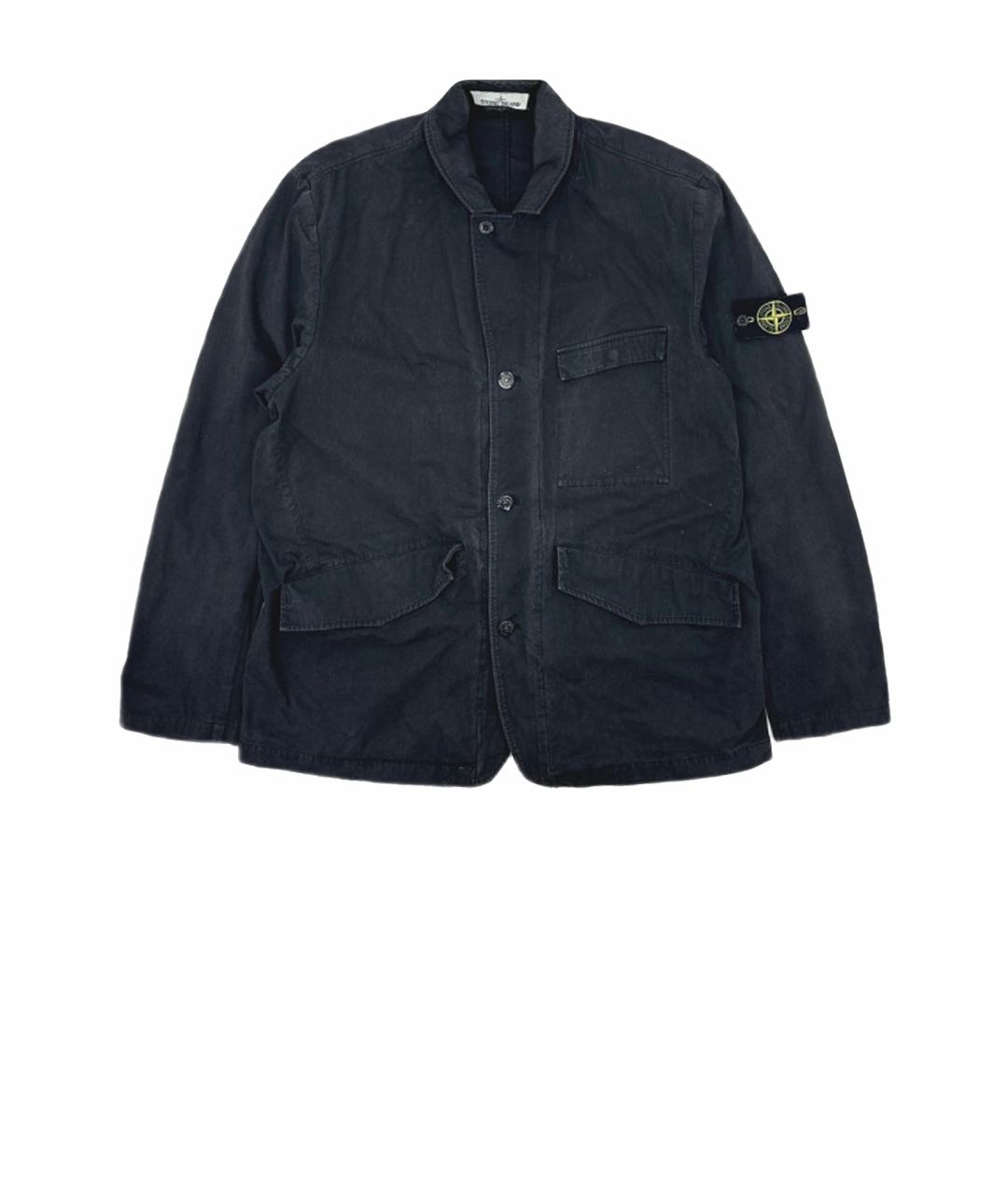 STONE ISLAND Черная хлопковая куртка, фото 1