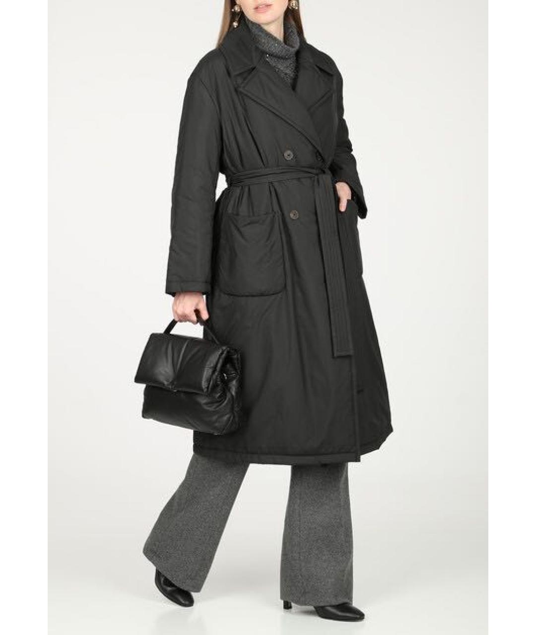 ANTONELLI FIRENZE Черный полиэстеровый тренч/плащ, фото 3