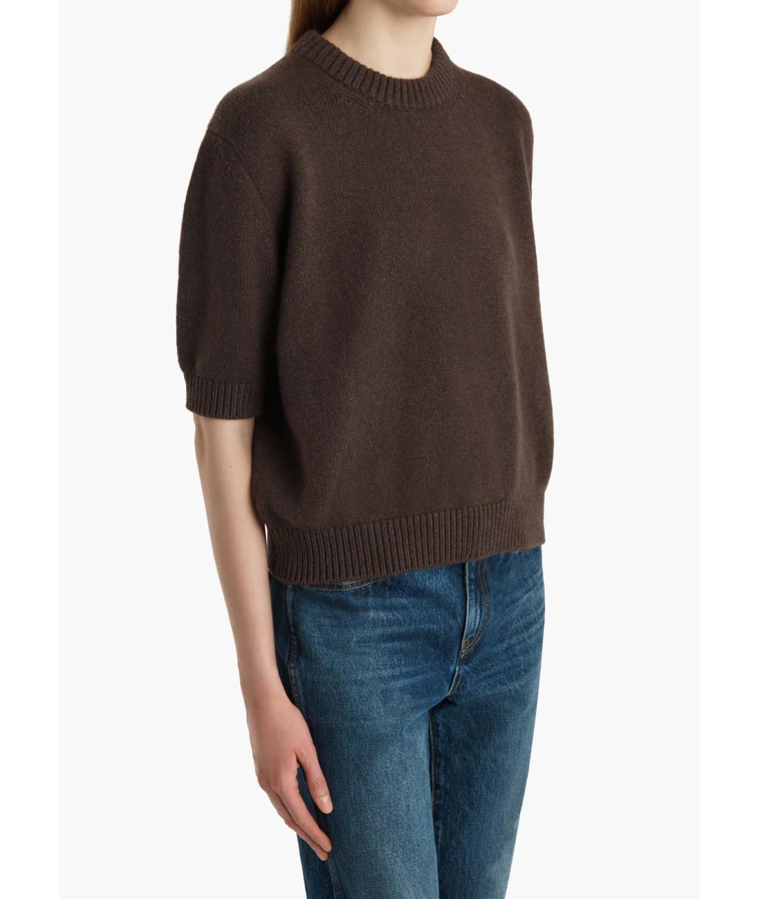 KHAITE Коричневый кашемировый джемпер / свитер, фото 6