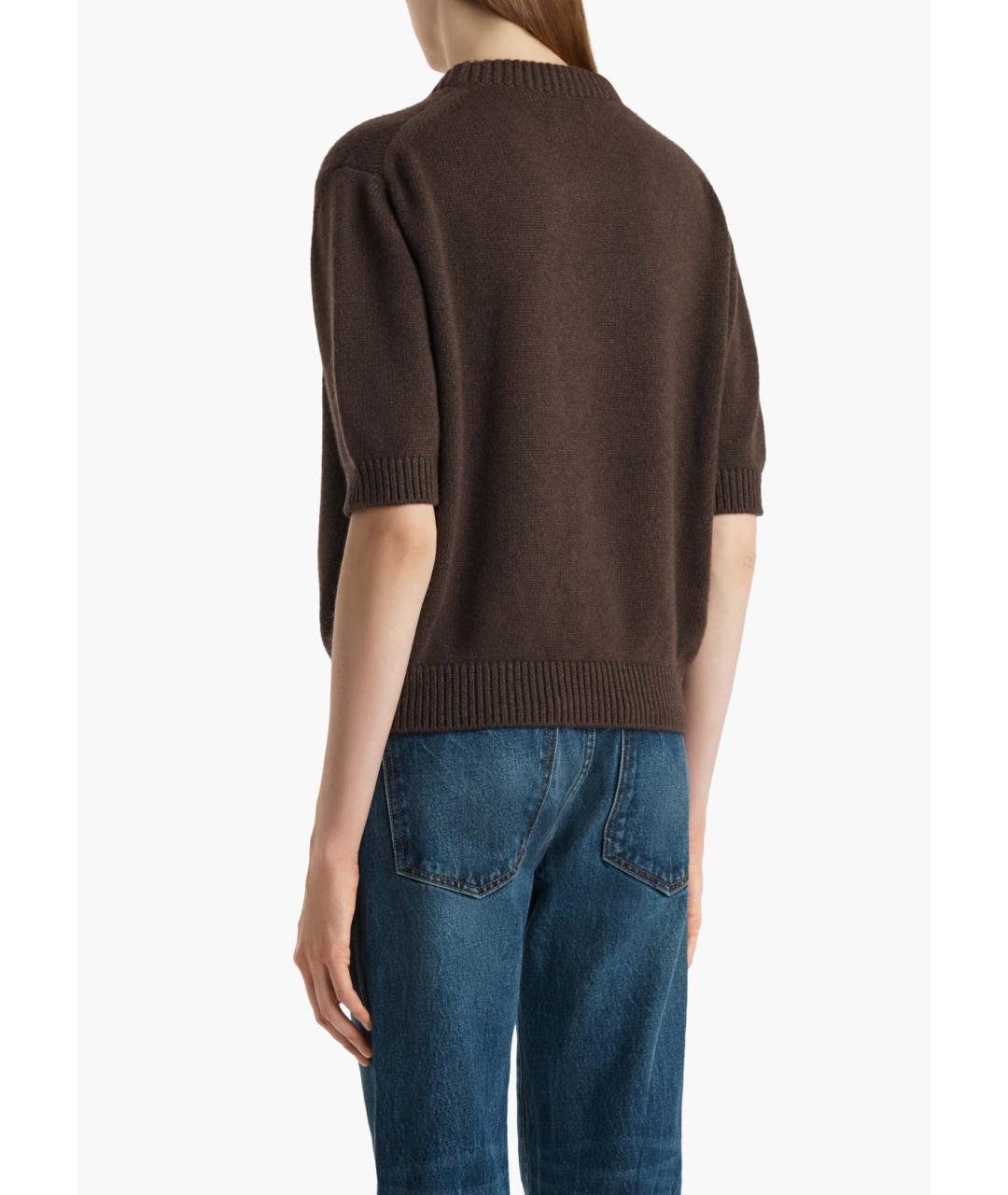 KHAITE Коричневый кашемировый джемпер / свитер, фото 4