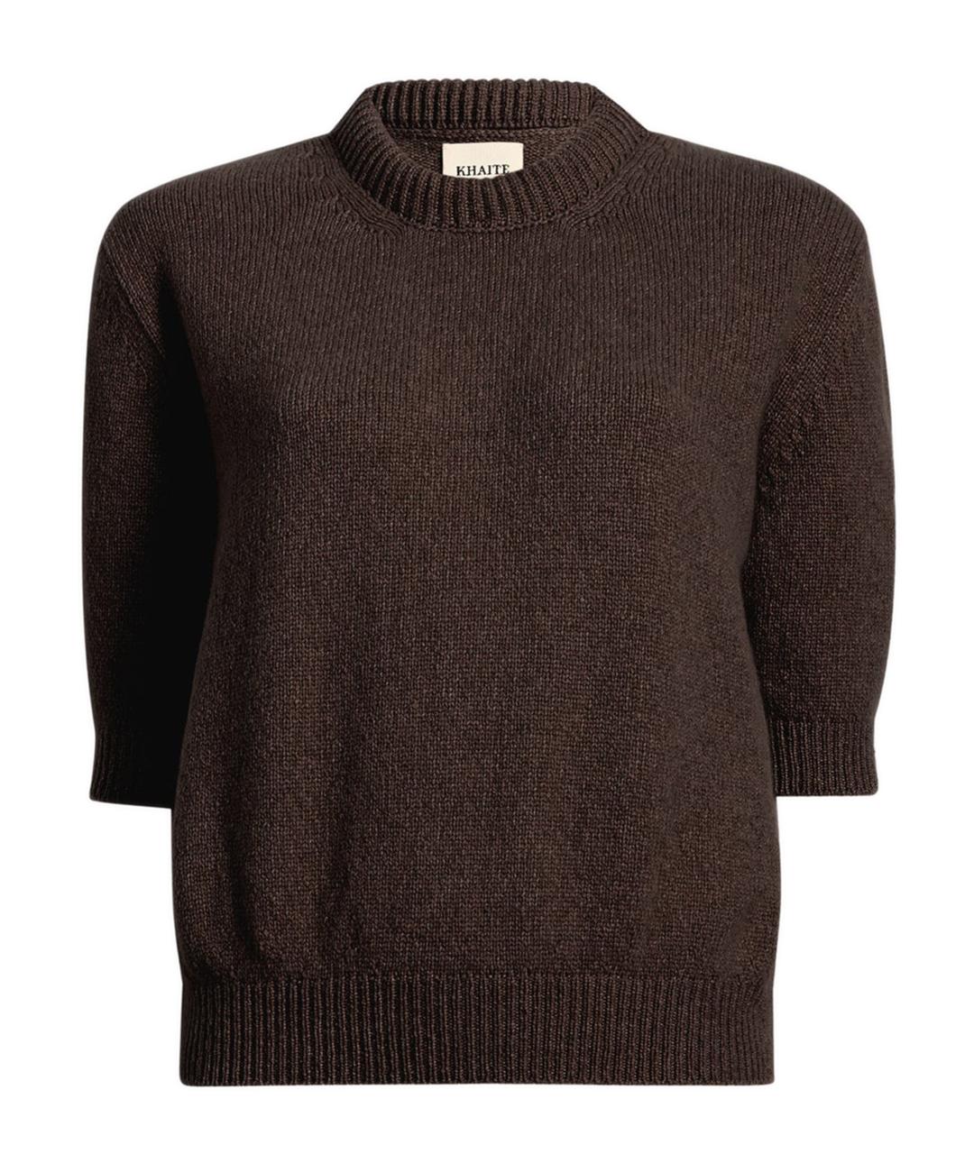 KHAITE Коричневый кашемировый джемпер / свитер, фото 1