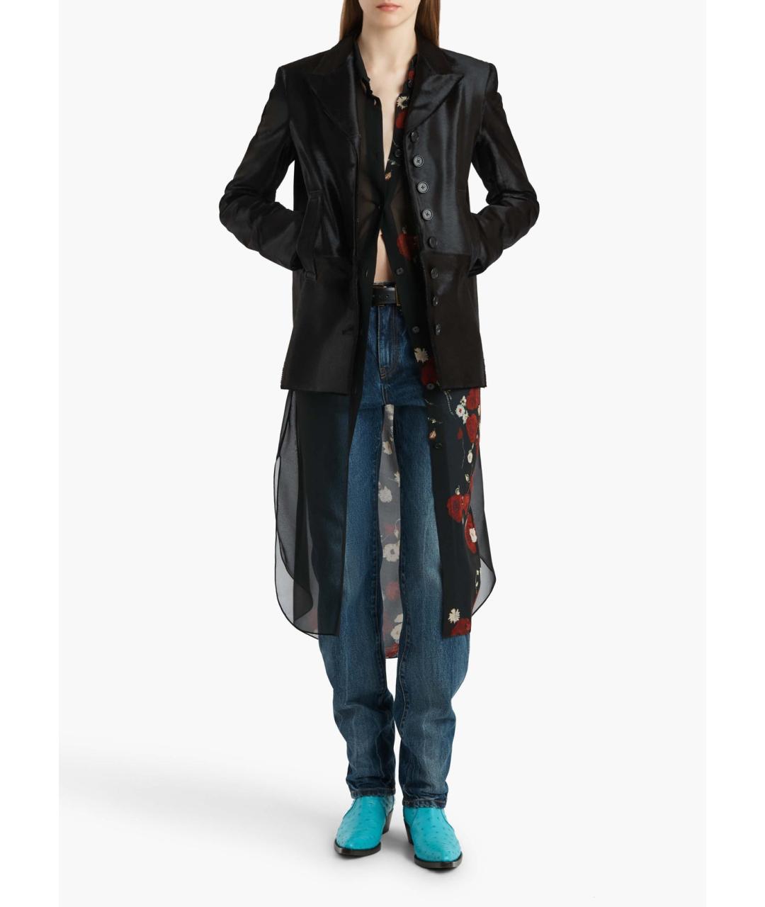 KHAITE Черное шелковое платье, фото 3