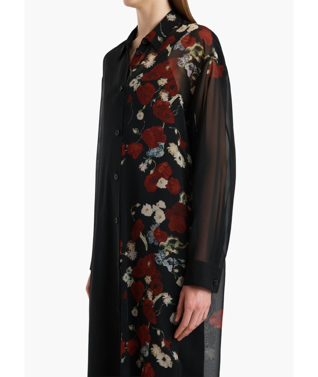 KHAITE Черное шелковое платье, фото 7