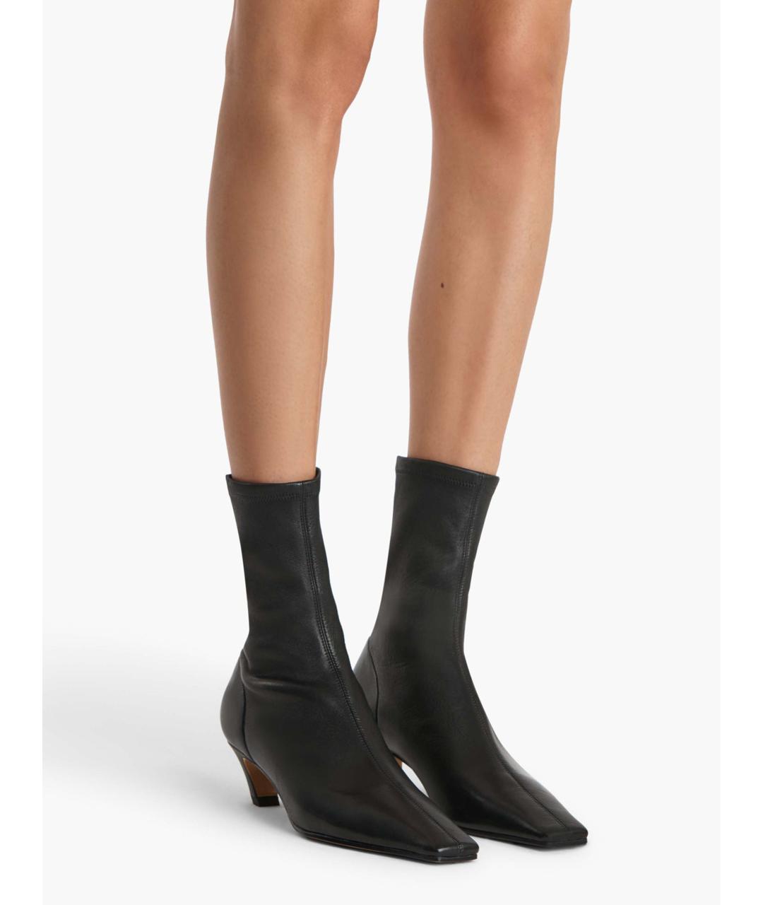 KHAITE Черные кожаные ботильоны, фото 2