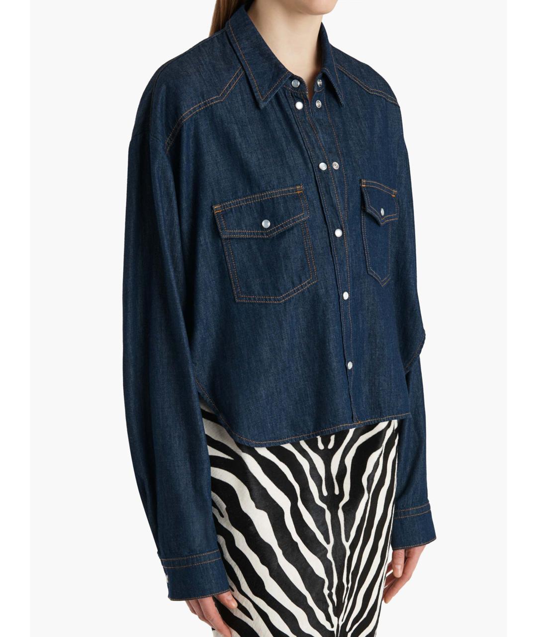 KHAITE Синяя хлопковая рубашка, фото 6