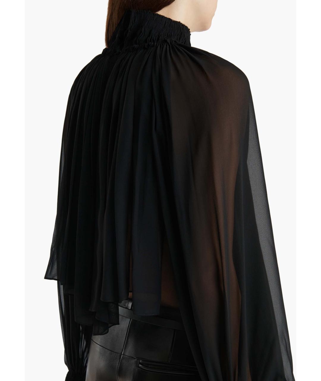 KHAITE Черная шелковая блузы, фото 7